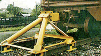 Tope choque carros de ferrocarril