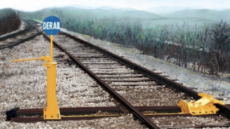 Descarrilador retráctil biidireccional